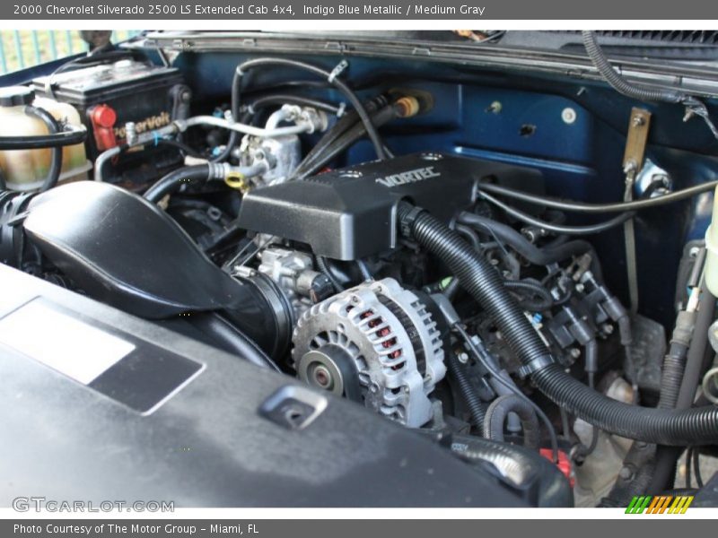 Indigo Blue Metallic / Medium Gray 2000 Chevrolet Silverado 2500 LS Extended Cab 4x4
