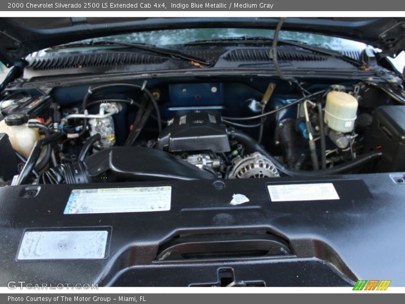 Indigo Blue Metallic / Medium Gray 2000 Chevrolet Silverado 2500 LS Extended Cab 4x4