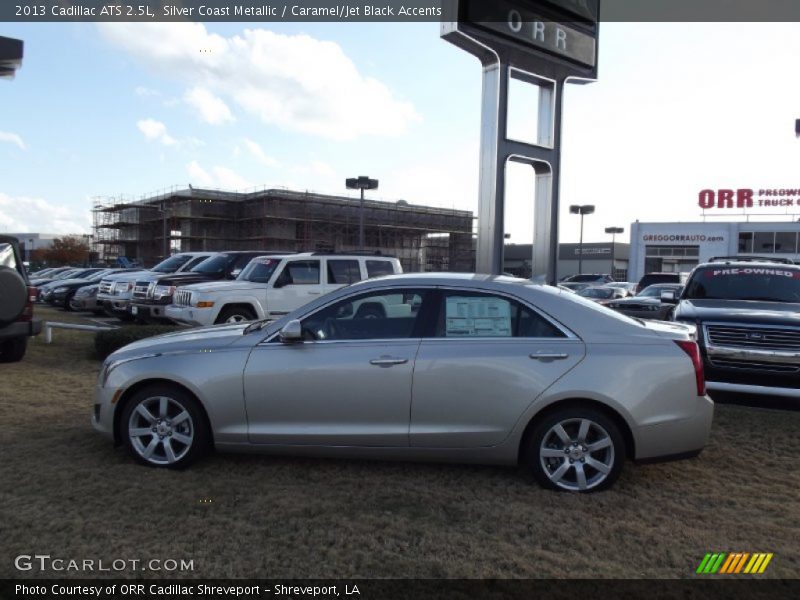 Silver Coast Metallic / Caramel/Jet Black Accents 2013 Cadillac ATS 2.5L