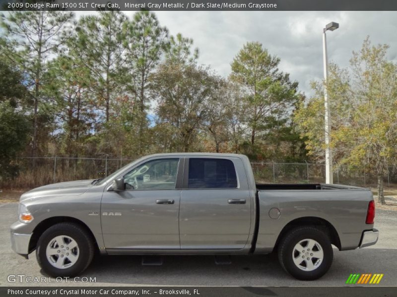 Mineral Gray Metallic / Dark Slate/Medium Graystone 2009 Dodge Ram 1500 SLT Crew Cab