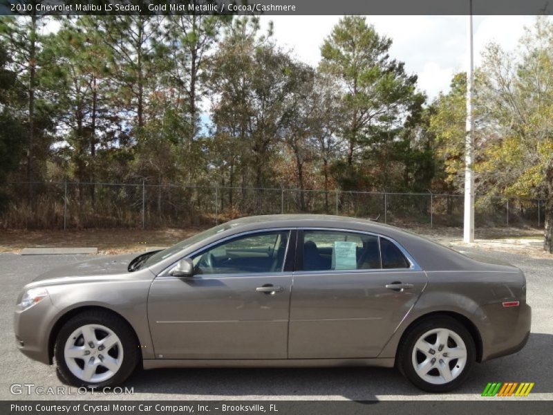 Gold Mist Metallic / Cocoa/Cashmere 2010 Chevrolet Malibu LS Sedan
