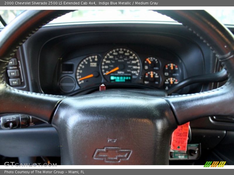 Indigo Blue Metallic / Medium Gray 2000 Chevrolet Silverado 2500 LS Extended Cab 4x4