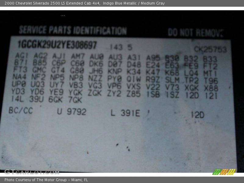 Indigo Blue Metallic / Medium Gray 2000 Chevrolet Silverado 2500 LS Extended Cab 4x4