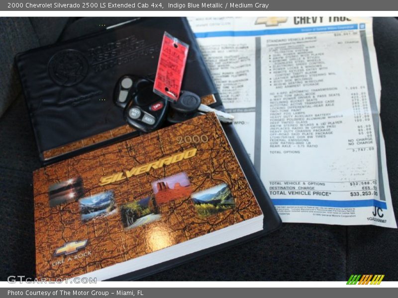 Indigo Blue Metallic / Medium Gray 2000 Chevrolet Silverado 2500 LS Extended Cab 4x4