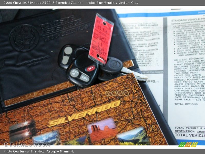 Indigo Blue Metallic / Medium Gray 2000 Chevrolet Silverado 2500 LS Extended Cab 4x4