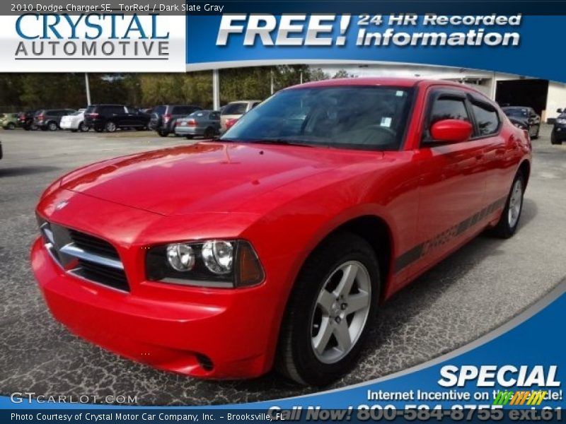 TorRed / Dark Slate Gray 2010 Dodge Charger SE