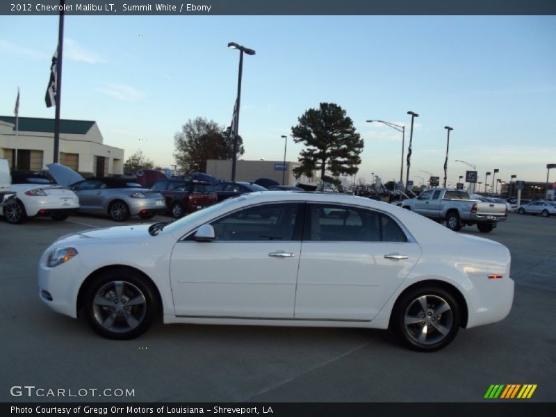 Summit White / Ebony 2012 Chevrolet Malibu LT