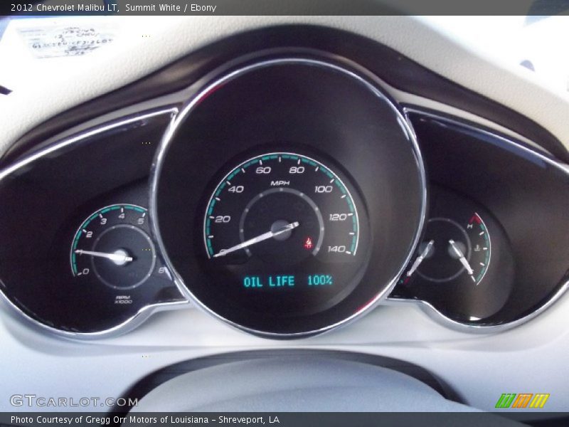 Summit White / Ebony 2012 Chevrolet Malibu LT