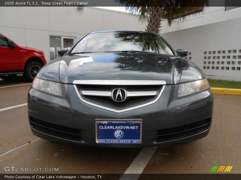Deep Green Pearl / Camel 2005 Acura TL 3.2