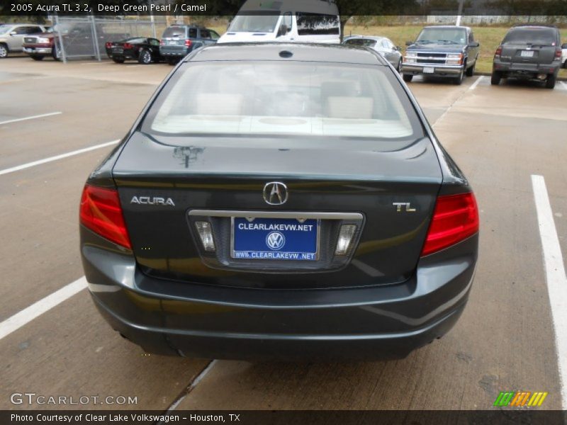 Deep Green Pearl / Camel 2005 Acura TL 3.2