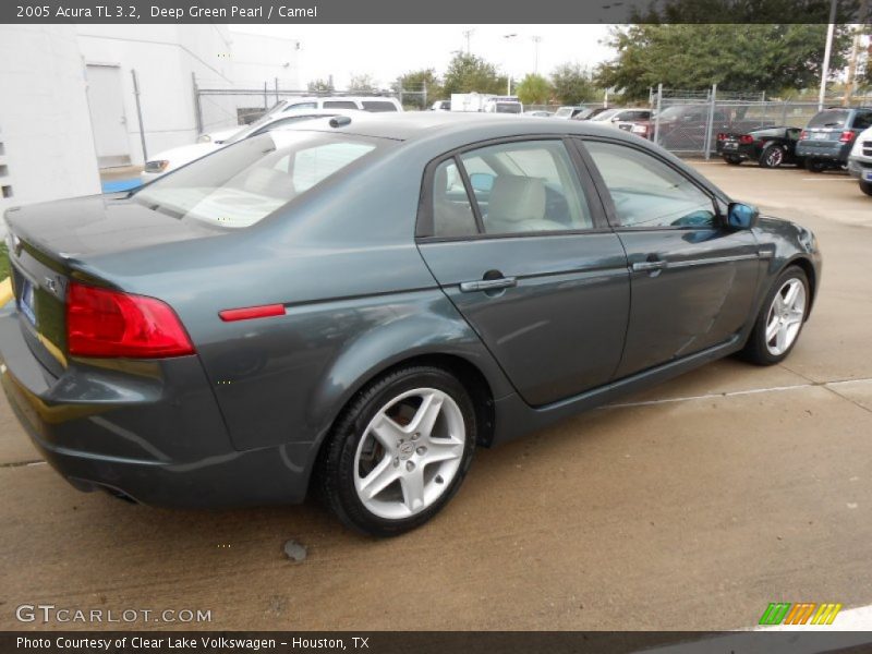 Deep Green Pearl / Camel 2005 Acura TL 3.2