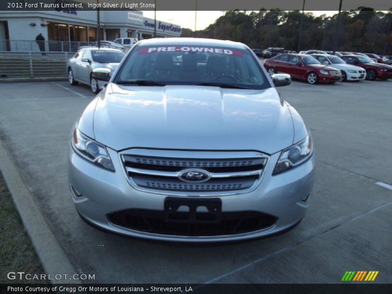 Ingot Silver / Light Stone 2012 Ford Taurus Limited
