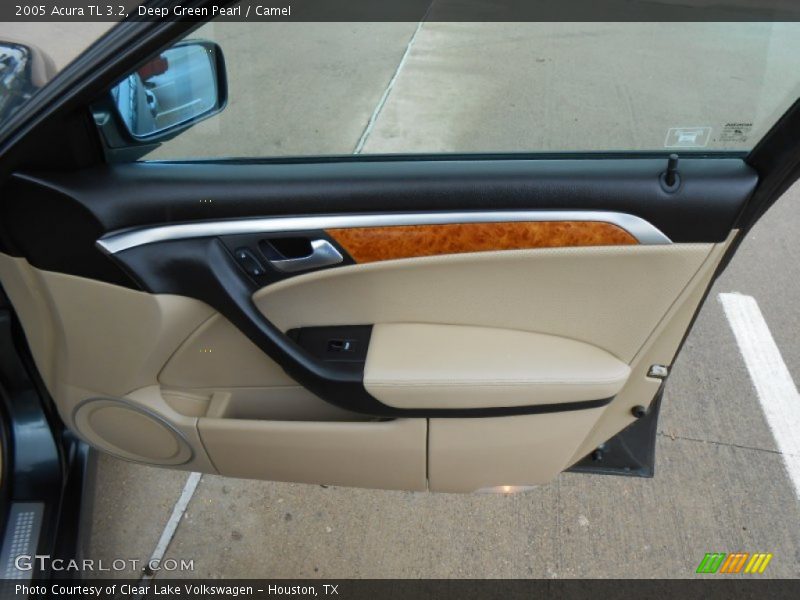 Deep Green Pearl / Camel 2005 Acura TL 3.2