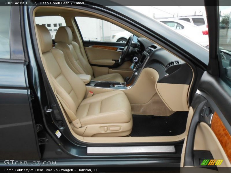 Deep Green Pearl / Camel 2005 Acura TL 3.2