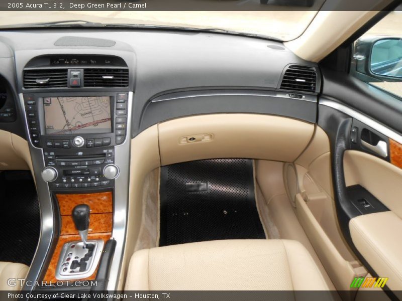 Deep Green Pearl / Camel 2005 Acura TL 3.2