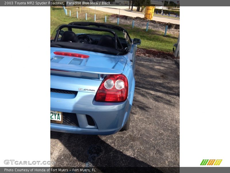 Paradise Blue Mica / Black 2003 Toyota MR2 Spyder Roadster