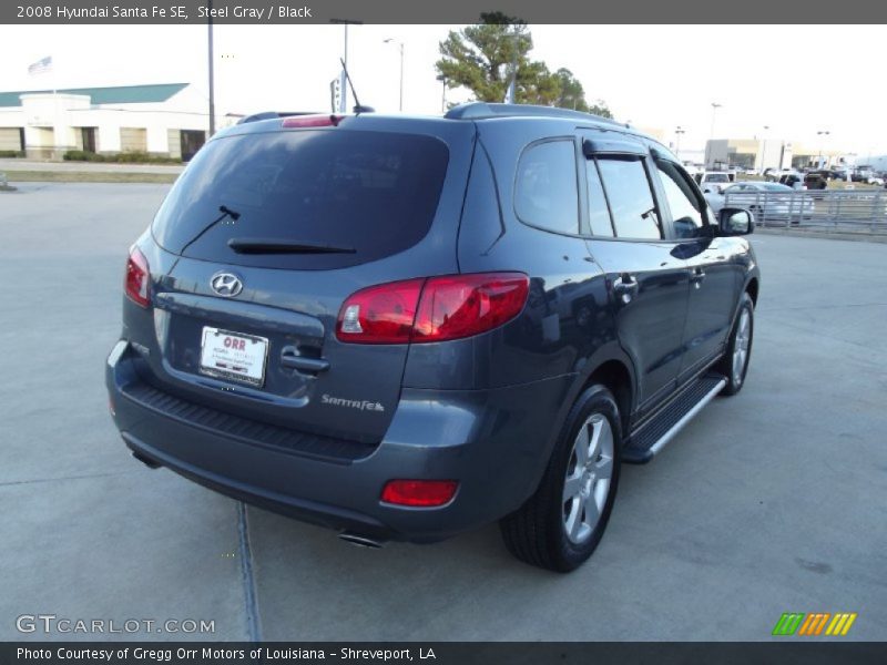 Steel Gray / Black 2008 Hyundai Santa Fe SE