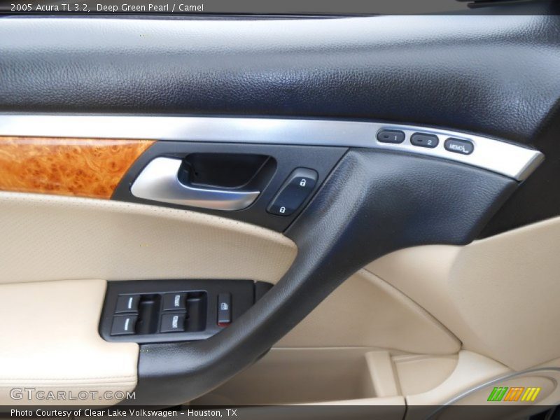 Deep Green Pearl / Camel 2005 Acura TL 3.2