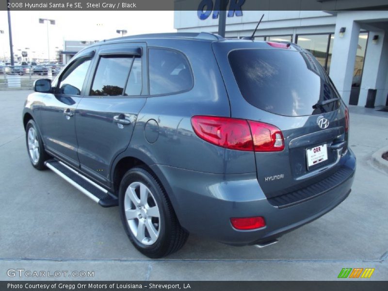 Steel Gray / Black 2008 Hyundai Santa Fe SE