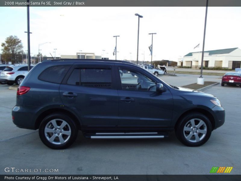 Steel Gray / Black 2008 Hyundai Santa Fe SE