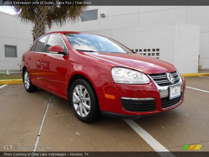 Salsa Red / Titan Black 2010 Volkswagen Jetta SE Sedan