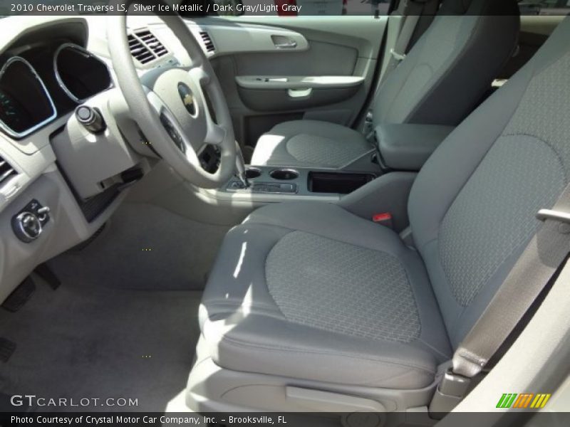 Silver Ice Metallic / Dark Gray/Light Gray 2010 Chevrolet Traverse LS