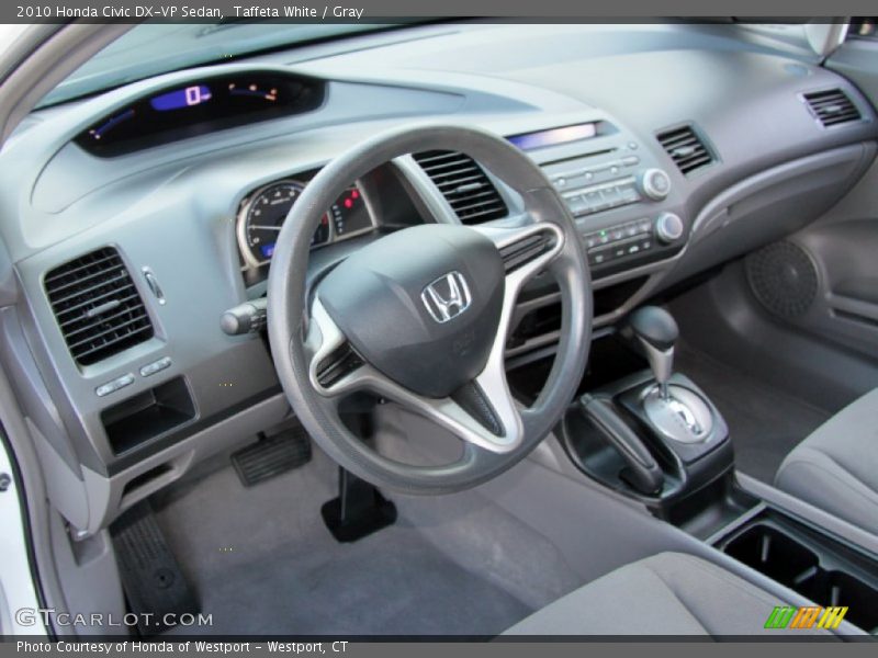 Taffeta White / Gray 2010 Honda Civic DX-VP Sedan