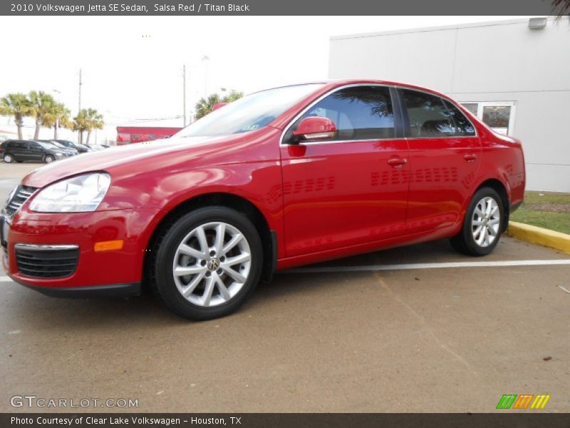 Salsa Red / Titan Black 2010 Volkswagen Jetta SE Sedan
