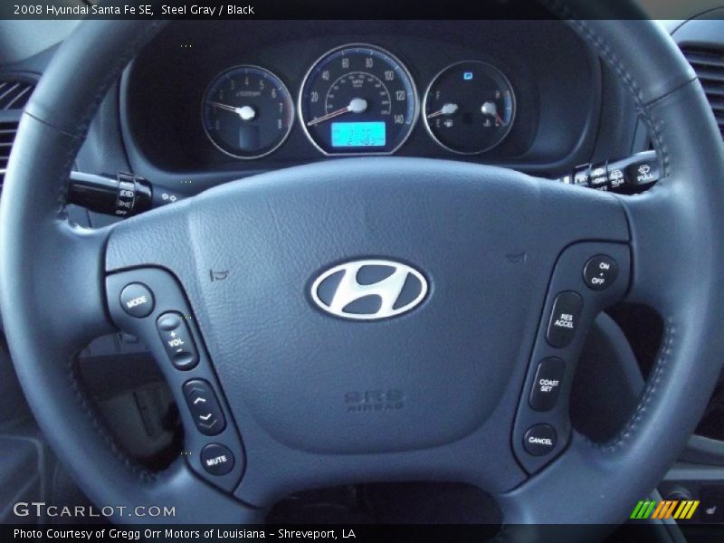Steel Gray / Black 2008 Hyundai Santa Fe SE