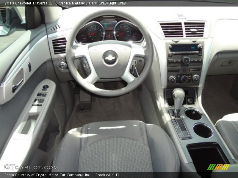 Silver Ice Metallic / Dark Gray/Light Gray 2010 Chevrolet Traverse LS