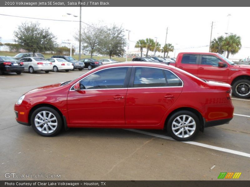 Salsa Red / Titan Black 2010 Volkswagen Jetta SE Sedan