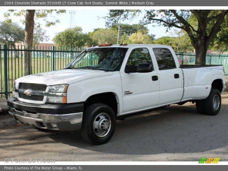 Summit White / Medium Gray 2004 Chevrolet Silverado 3500HD LT Crew Cab 4x4 Dually