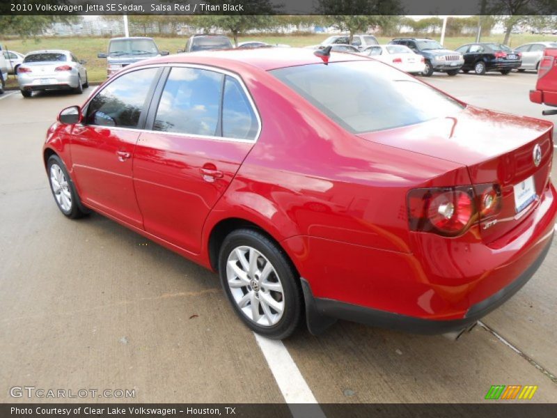 Salsa Red / Titan Black 2010 Volkswagen Jetta SE Sedan