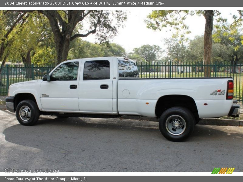 Summit White / Medium Gray 2004 Chevrolet Silverado 3500HD LT Crew Cab 4x4 Dually