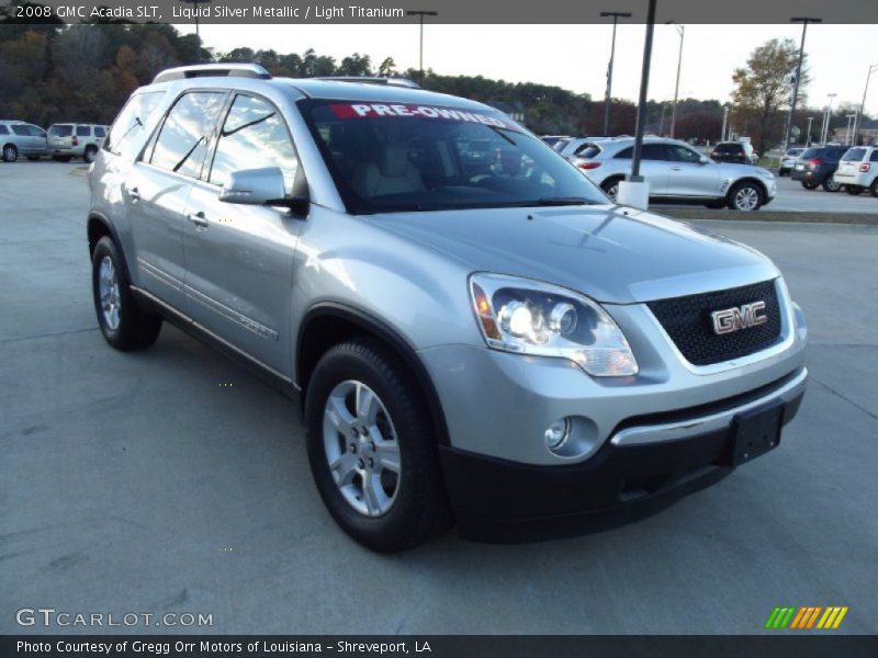 Liquid Silver Metallic / Light Titanium 2008 GMC Acadia SLT