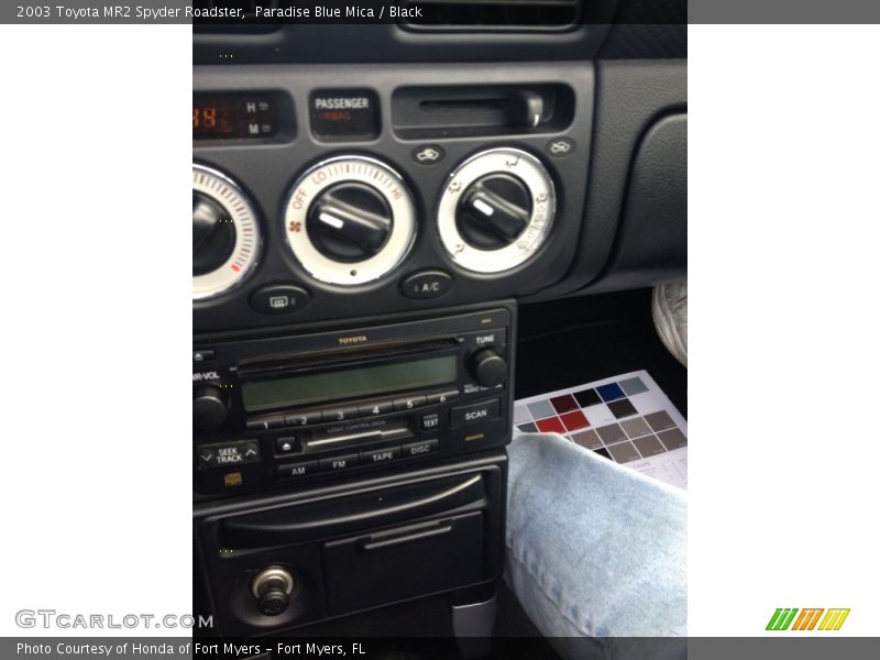 Paradise Blue Mica / Black 2003 Toyota MR2 Spyder Roadster