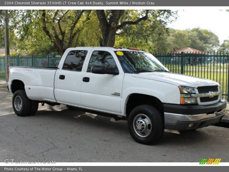 Summit White / Medium Gray 2004 Chevrolet Silverado 3500HD LT Crew Cab 4x4 Dually