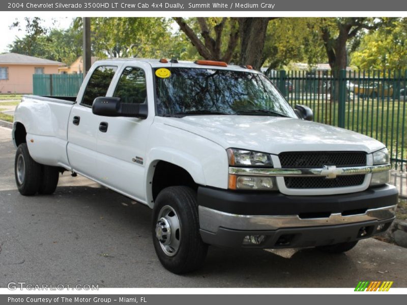 Summit White / Medium Gray 2004 Chevrolet Silverado 3500HD LT Crew Cab 4x4 Dually