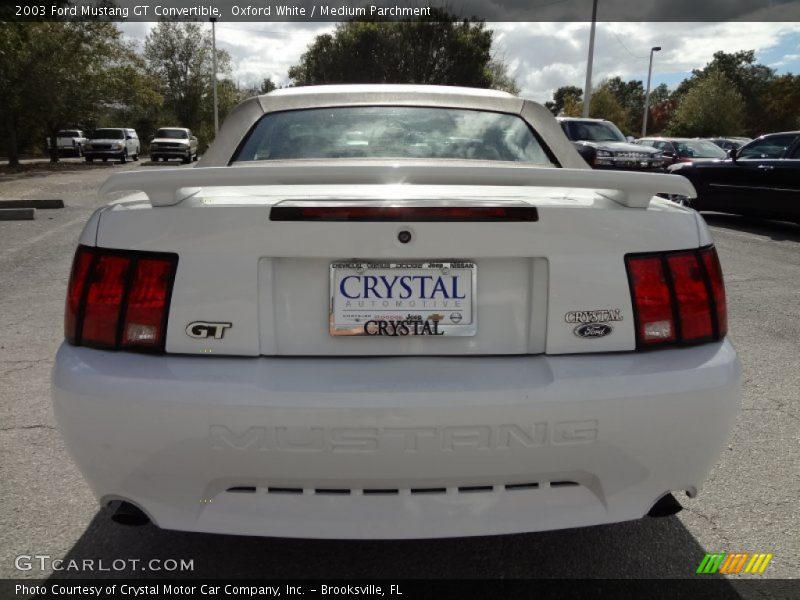 Oxford White / Medium Parchment 2003 Ford Mustang GT Convertible