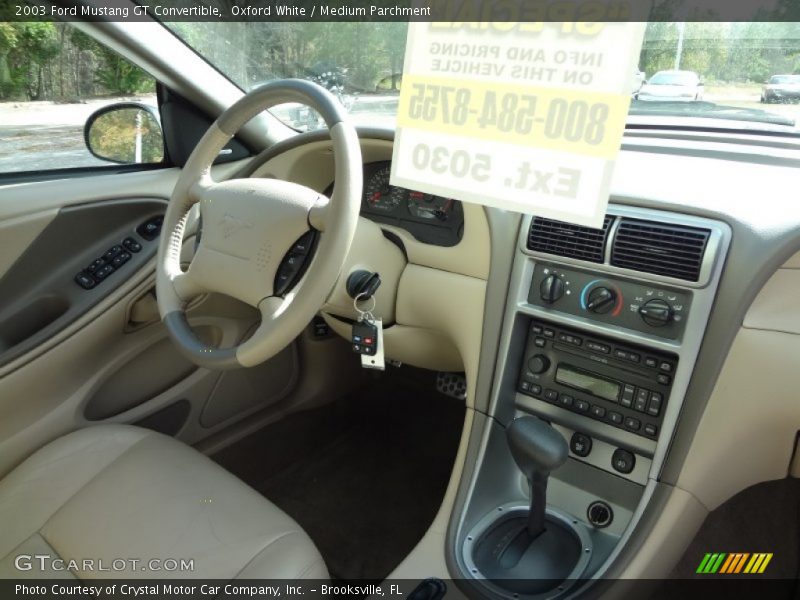 Oxford White / Medium Parchment 2003 Ford Mustang GT Convertible