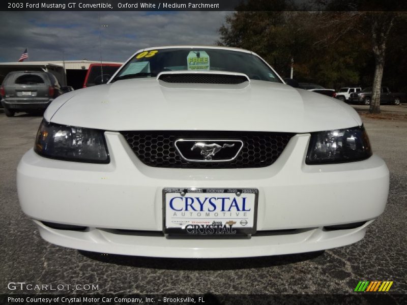 Oxford White / Medium Parchment 2003 Ford Mustang GT Convertible