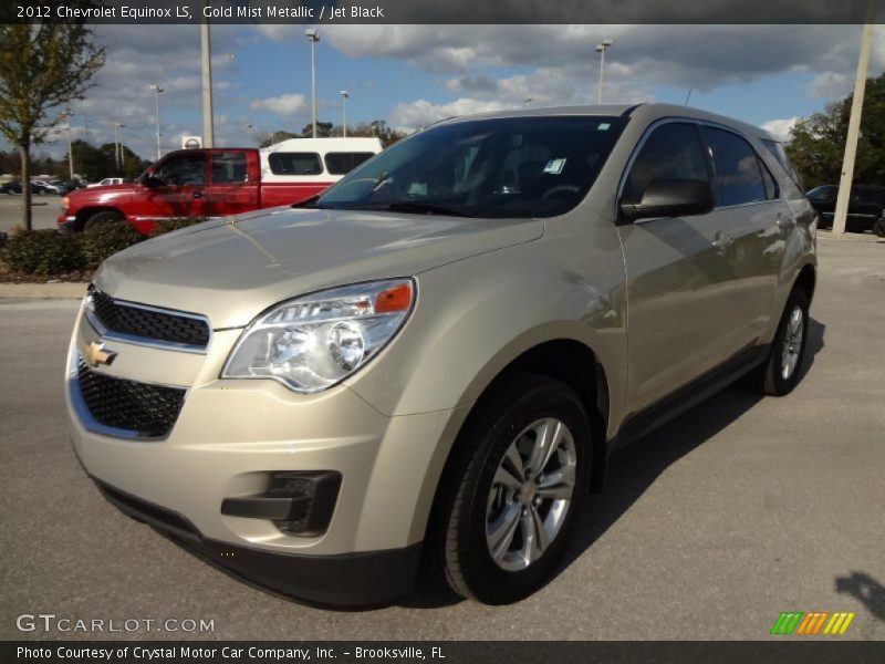 Gold Mist Metallic / Jet Black 2012 Chevrolet Equinox LS