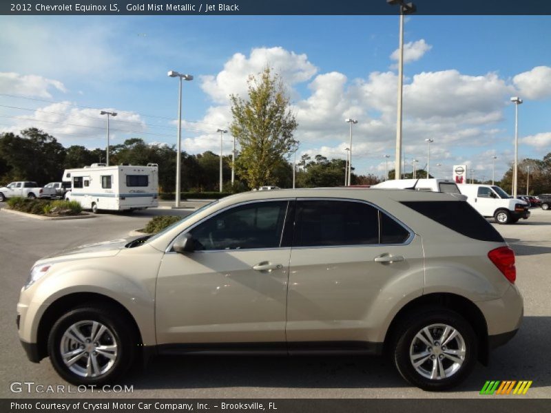 Gold Mist Metallic / Jet Black 2012 Chevrolet Equinox LS