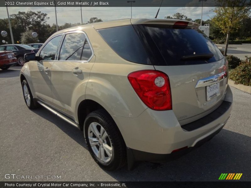 Gold Mist Metallic / Jet Black 2012 Chevrolet Equinox LS