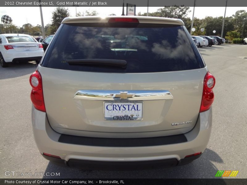 Gold Mist Metallic / Jet Black 2012 Chevrolet Equinox LS