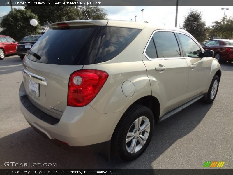 Gold Mist Metallic / Jet Black 2012 Chevrolet Equinox LS