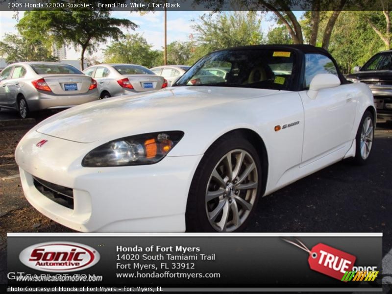 Grand Prix White / Tan/Black 2005 Honda S2000 Roadster