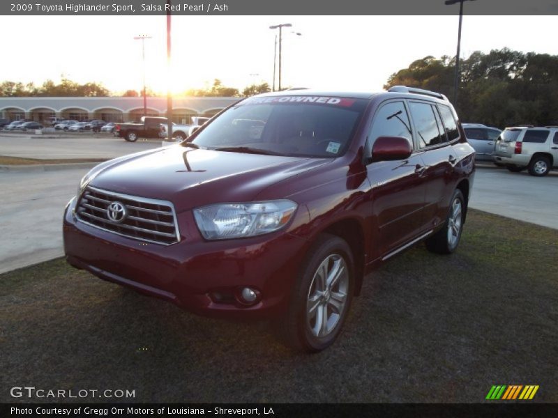 Salsa Red Pearl / Ash 2009 Toyota Highlander Sport