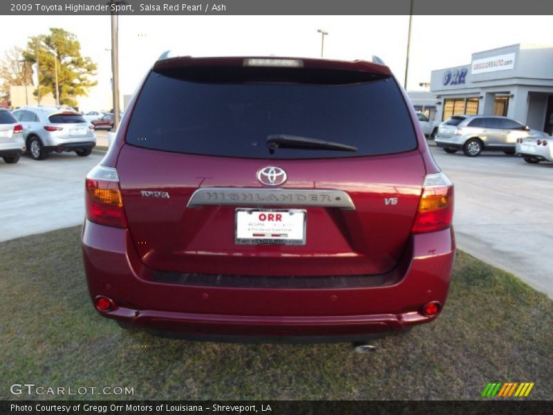 Salsa Red Pearl / Ash 2009 Toyota Highlander Sport