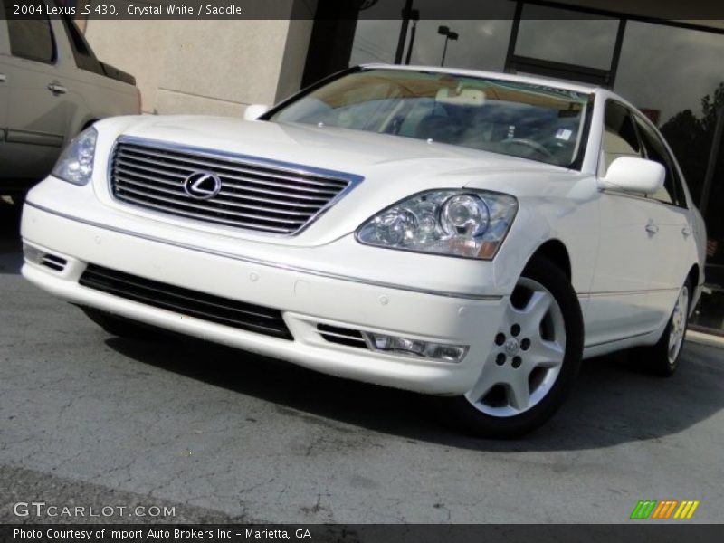 Crystal White / Saddle 2004 Lexus LS 430